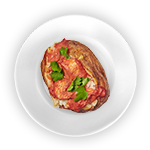 Baked Potato With Spicy Chicken Tikka